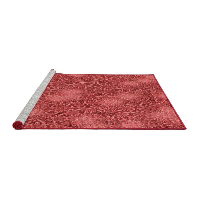 Sideview of Machine Washable Transitional Red Rug, wshpat2831rd