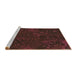 Sideview of Machine Washable Transitional Red Brown Rug, wshpat2832brn