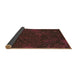 Thickness of Patterned Red Brown Rug, pat2832brn