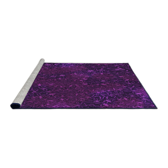 Sideview of Machine Washable Transitional Deep Purple Rug, wshpat2832pur