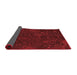 Thickness of Patterned Cranberry Red Rug, pat2832rd