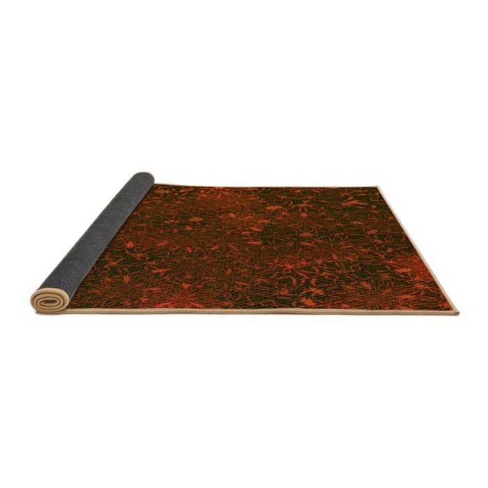 Thickness of Patterned Saddle Brown Rug, pat2832yw