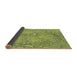 Thickness of Patterned Green Rug, pat2833brn