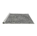 Sideview of Machine Washable Transitional Gray Rug, wshpat2833gry