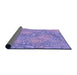 Thickness of Patterned Medium Slate Blue Rug, pat2833pur