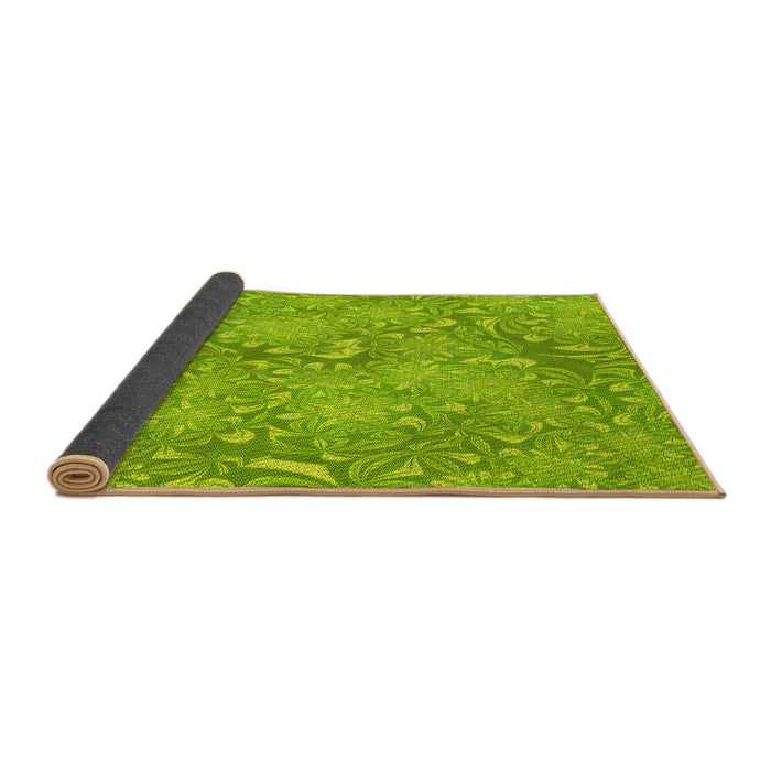 Thickness of Patterned Apple Green Rug, pat2833yw