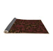 Thickness of Patterned Chocolate Brown Rug, pat2834org