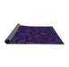 Thickness of Patterned Deep Purple Rug, pat2834pur