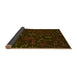 Thickness of Patterned Dark Bronze Brown Rug, pat2834yw