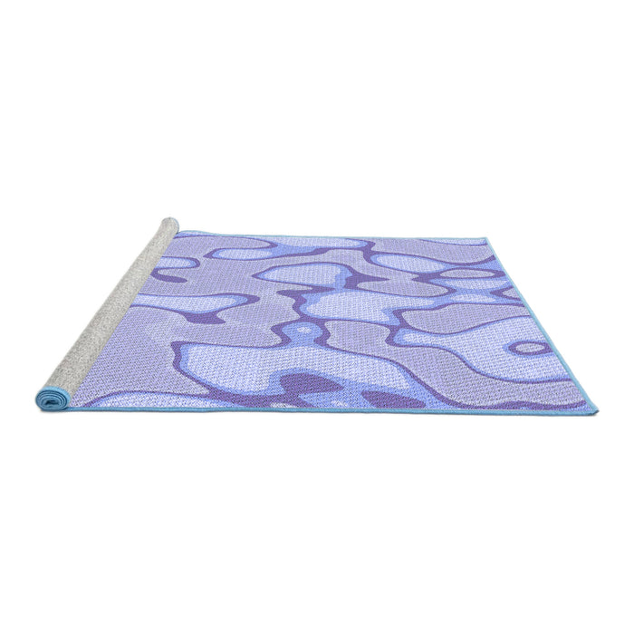 Sideview of Machine Washable Transitional Purple Rug, wshpat2835blu
