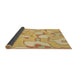 Thickness of Patterned Orange Rug, pat2835brn