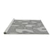 Sideview of Machine Washable Transitional Silver Gray Rug, wshpat2835gry