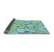 Thickness of Patterned Cadet Blue Green Rug, pat2835lblu