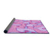 Thickness of Patterned Crimson Purple Rug, pat2835pur