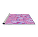 Sideview of Machine Washable Transitional Crimson Purple Rug, wshpat2835pur