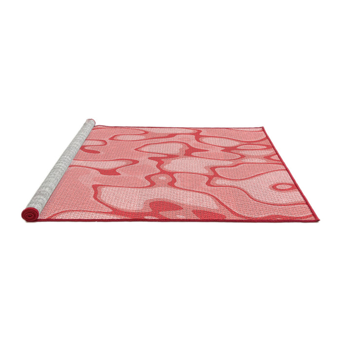 Sideview of Machine Washable Transitional Pastel Pink Rug, wshpat2835rd