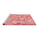 Sideview of Machine Washable Transitional Pastel Pink Rug, wshpat2835rd