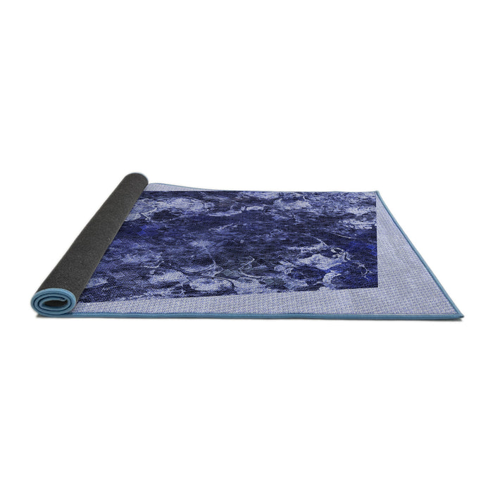 Thickness of Patterned Sapphire Blue Rug, pat2836blu
