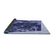 Thickness of Patterned Sapphire Blue Rug, pat2836blu