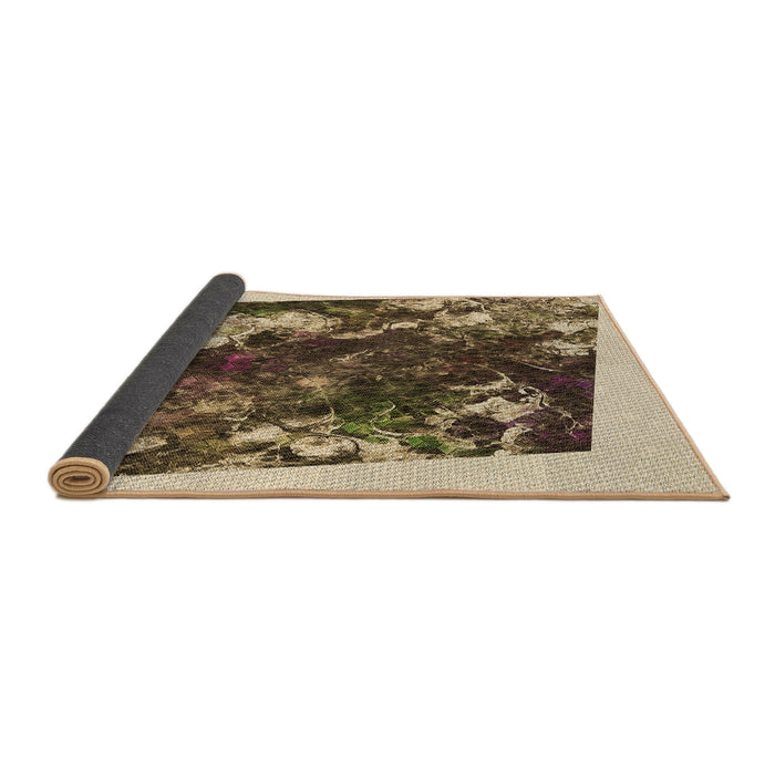 Thickness of Patterned Yellow Rug, pat2836brn