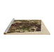 Sideview of Machine Washable Transitional Yellow Rug, wshpat2836brn