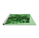 Sideview of Machine Washable Transitional Deep Emerald Green Rug, wshpat2836grn