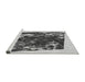 Sideview of Machine Washable Transitional Silver Gray Rug, wshpat2836gry