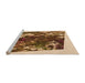 Sideview of Machine Washable Transitional Red Brown Rug, wshpat2836org