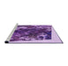 Sideview of Machine Washable Transitional Bright Purple Rug, wshpat2836pur