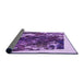 Thickness of Patterned Bright Purple Rug, pat2836pur