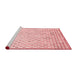 Sideview of Machine Washable Transitional Light Rose Pink Rug, wshpat2837rd