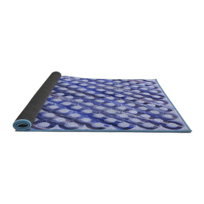 Thickness of Patterned Royal Blue Rug, pat2838blu