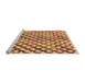 Sideview of Machine Washable Transitional Yellow Orange Rug, wshpat2838org