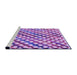 Sideview of Machine Washable Transitional Dark Orchid Purple Rug, wshpat2838pur