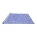 Sideview of Machine Washable Transitional Blue Rug, wshpat2839blu