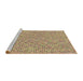 Sideview of Machine Washable Transitional Sienna Brown Rug, wshpat2839brn