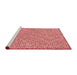 Sideview of Machine Washable Transitional Pastel Pink Rug, wshpat2839rd