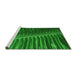 Sideview of Machine Washable Transitional Green Rug, wshpat284grn