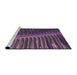 Sideview of Machine Washable Transitional Orchid Purple Rug, wshpat284pur