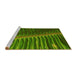 Sideview of Machine Washable Transitional Green Rug, wshpat284yw