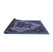 Thickness of Patterned Blue Rug, pat2840blu