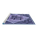 Sideview of Machine Washable Transitional Blue Rug, wshpat2840blu