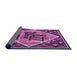 Thickness of Patterned Violet Purple Rug, pat2840pur