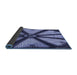 Thickness of Patterned Blue Rug, pat2841blu