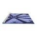 Sideview of Machine Washable Transitional Blue Rug, wshpat2841blu