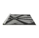 Sideview of Machine Washable Transitional Dark Gray Rug, wshpat2841gry