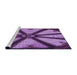 Sideview of Machine Washable Transitional Purple Rug, wshpat2841pur