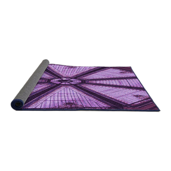 Thickness of Patterned Purple Rug, pat2841pur
