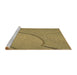 Sideview of Machine Washable Transitional Golden Gold Rug, wshpat2842brn