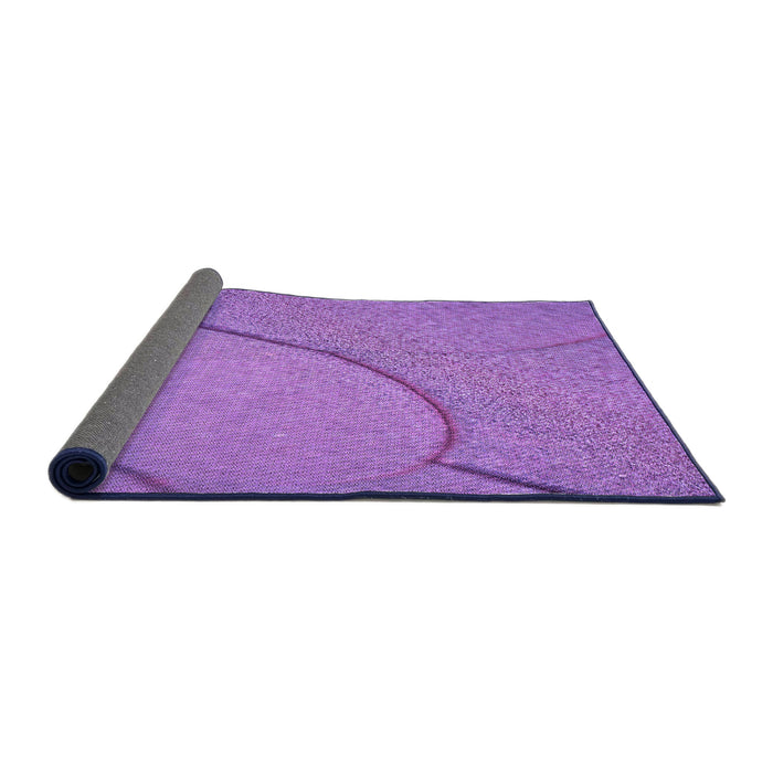 Thickness of Patterned Purple Rug, pat2842pur
